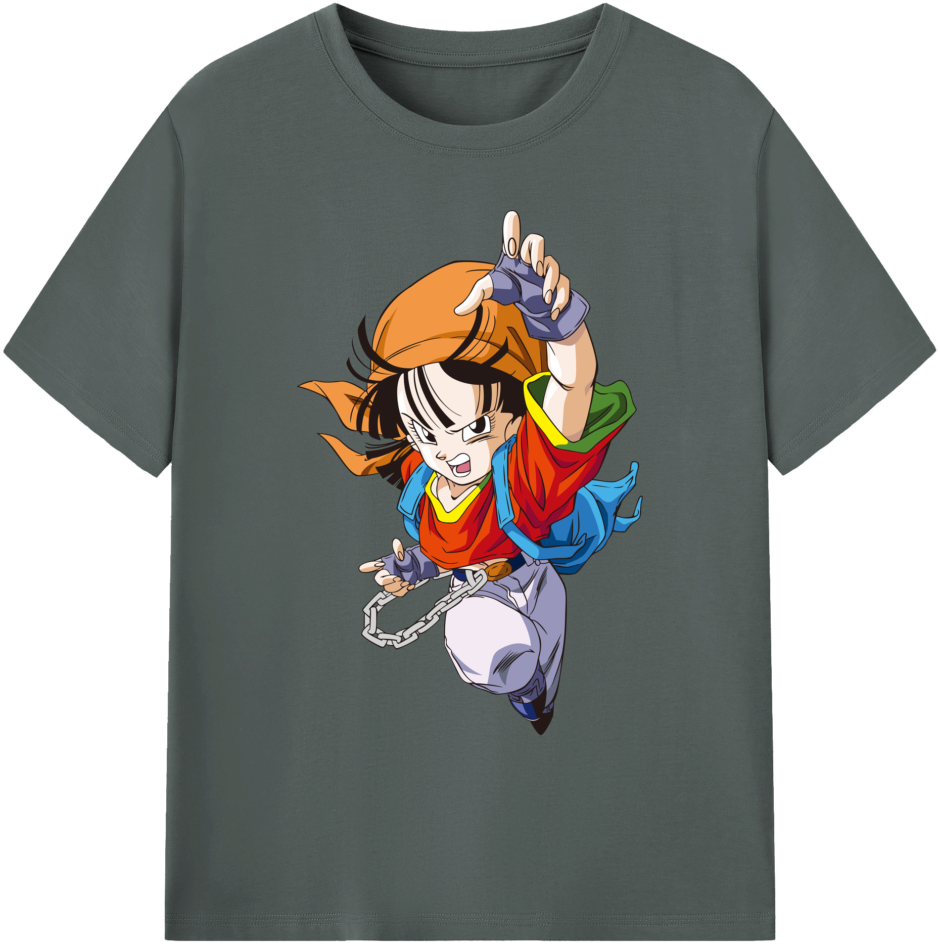 （画像用） ドラゴンボール パン DRAGON BALL Pan 綿100％ メンズ半袖Tシャツ｜肌触りやわらか＆通気性